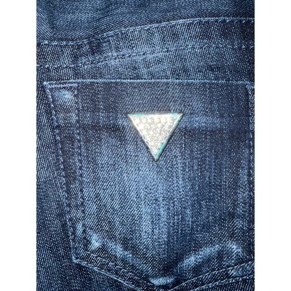 Guess Collection Daredevil Low Rise Crystal Studded Denim Jeans 27 - Picture 7 of 10